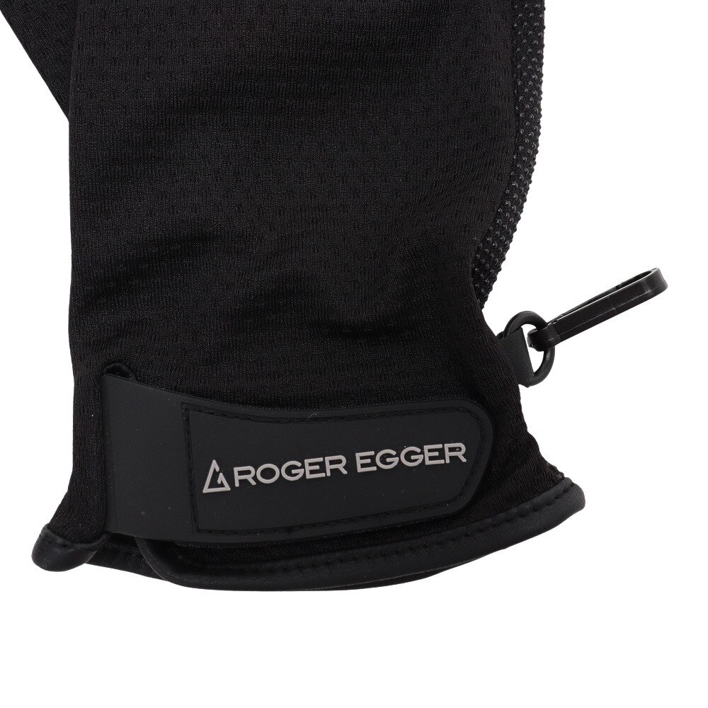 ロジャーエーガー（ROGEREGGER）（メンズ、レディース）グローブ 手袋 五指グローブ メッシュ RE23SST5700012 BLK ブラック