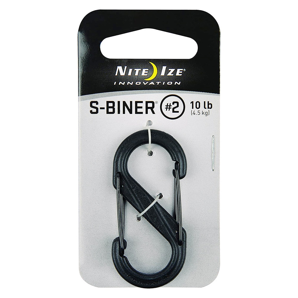 ナイトアイズ（NITE-IZE）（メンズ、レディース、キッズ）防犯 防災 カラビナ キーホルダー プラスチックSバイナー No2 NI01097 ブラック