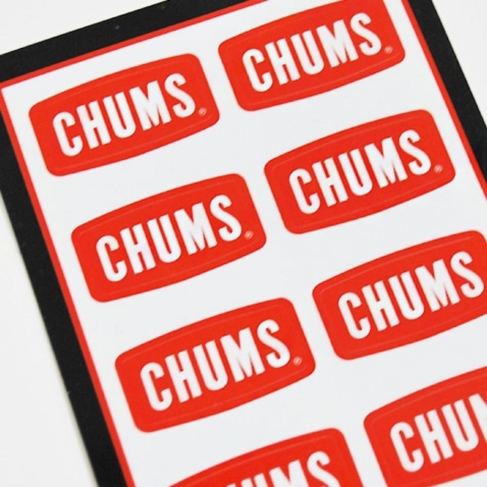 受注生産品】 CHUMS チャムス ステッカーチャムスロゴスモール シール 6×13cm 長方形 雑貨 Sticker Logo Small CH62- 1072
