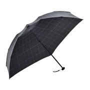 HUS(ハス)(メンズ、レディース)HUS. カーボンスリム チェックネイビーイエロー Carbon Slim Check NV/YL 55213 折りたたみ傘