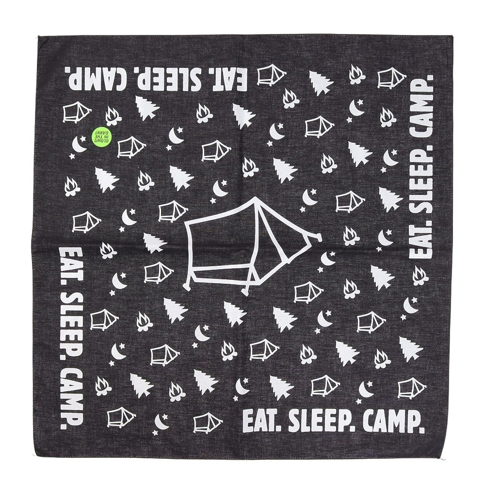 ザプリンテッドイメージ（THE PRINT IMAGE）（メンズ、レディース、キッズ）ネイチャープリントバンダナ EAT.SLEEP.CAMP 11180001000045