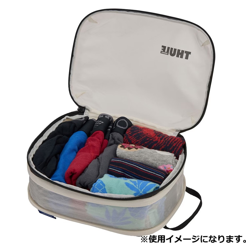 スーリー（THULE）（メンズ、レディース）収納バッグ パッキング キューブ Small 3204858 ホワイト トラベルポーチ 旅行 衣類収納