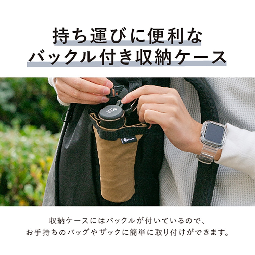 ハス（HUS）（メンズ、レディース）日傘 折りたたみ傘 晴雨兼用 UVカット率90％以上 紫外線対策 軽量 Carry 54571 Red