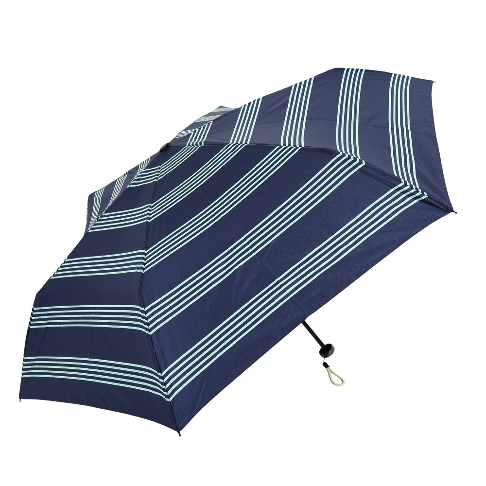 ハス（HUS） 折りたたみ傘 カーボンイースリム55 55616 Mint Stripe ミントストライプ 収納ケース