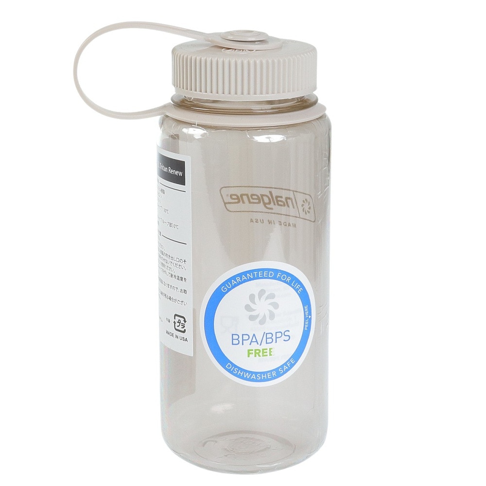 ナルゲン（nalgene）（メンズ、レディース）水筒 ウォーターボトル 広口0.5L Tritan Renew コットン 91605 ベージュ 500ml