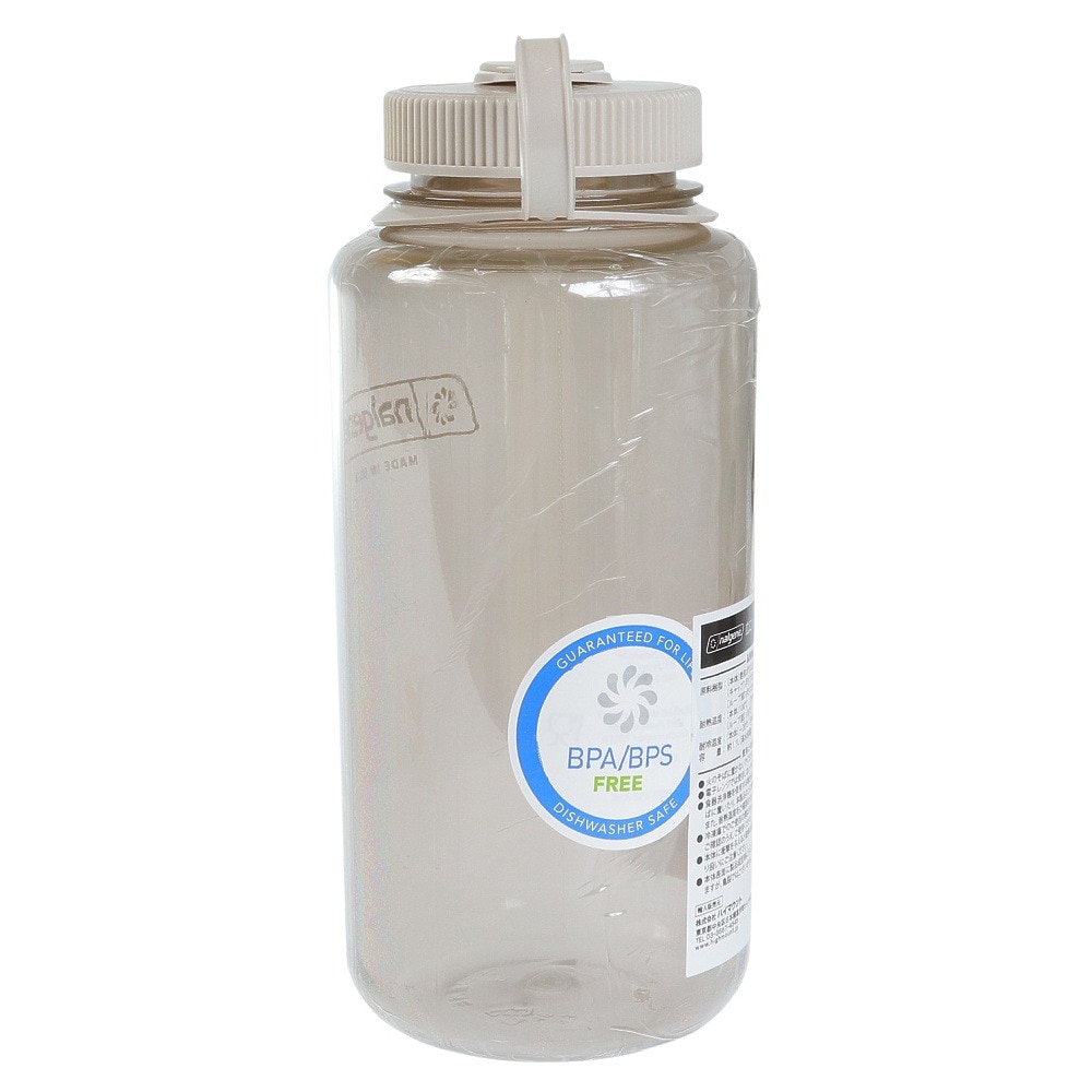 ナルゲン（nalgene）（メンズ、レディース）水筒 ウォーターボトル 広口1.0L Tritan Renew コットン 91637 ベージュ