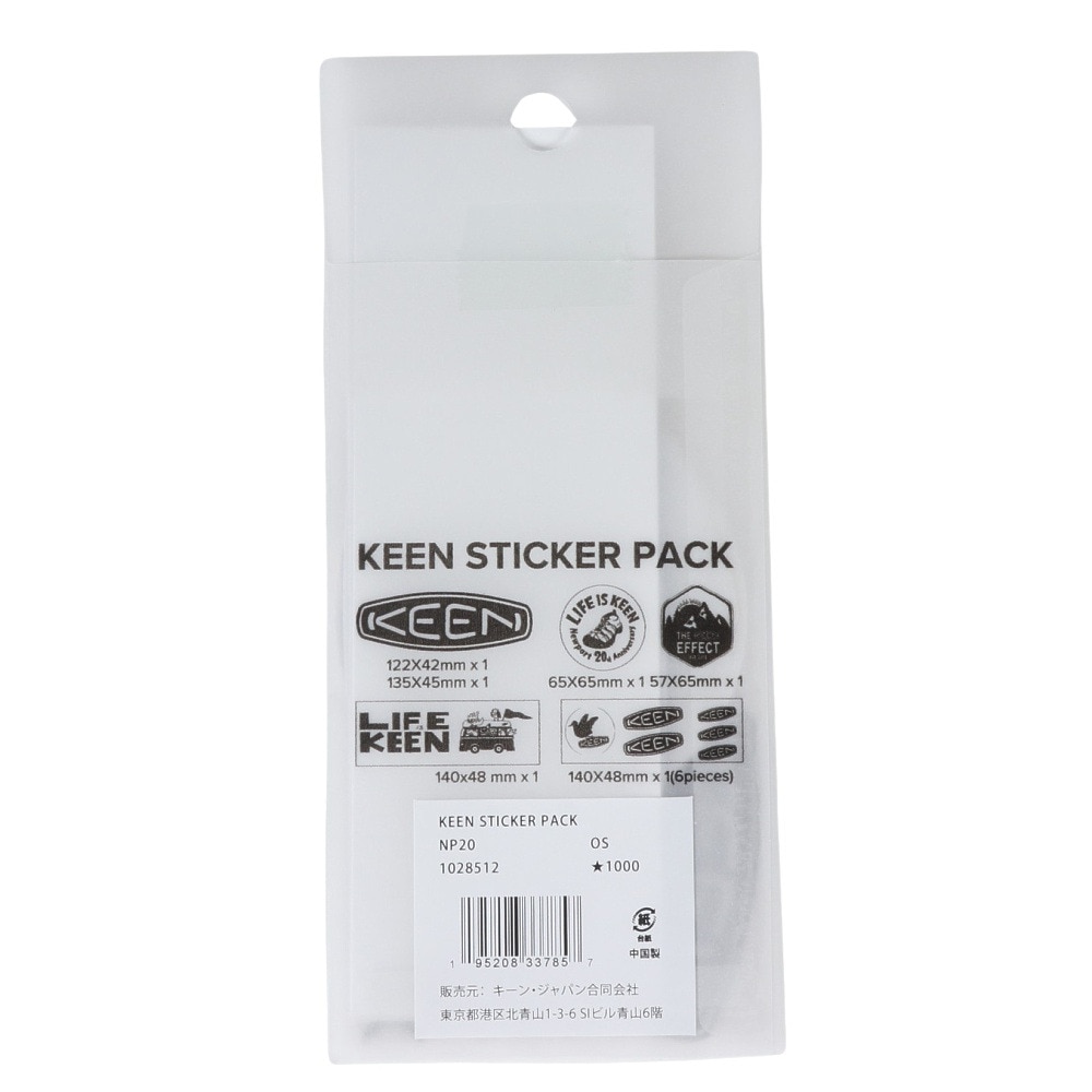 キーン（KEEN）（メンズ、レディース、キッズ）キーン ステッカー パック 1028512