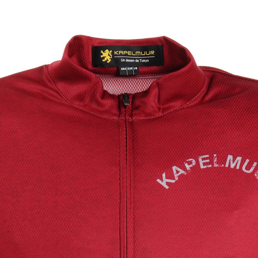 カペルミュール（KAPELMUUR）（メンズ、レディース）半袖ジャージ グランジボーダーレッド kphs 177