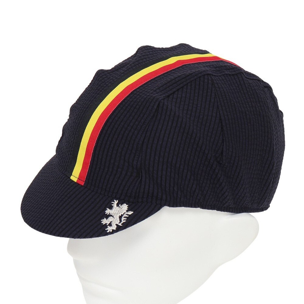 カペルミュール（KAPELMUUR）（メンズ）サイクルキャップ ストライプ ネイビー×ブラック kpcap1016