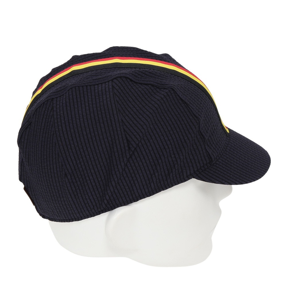 カペルミュール（KAPELMUUR）（メンズ）サイクルキャップ ストライプ ネイビー×ブラック kpcap1016