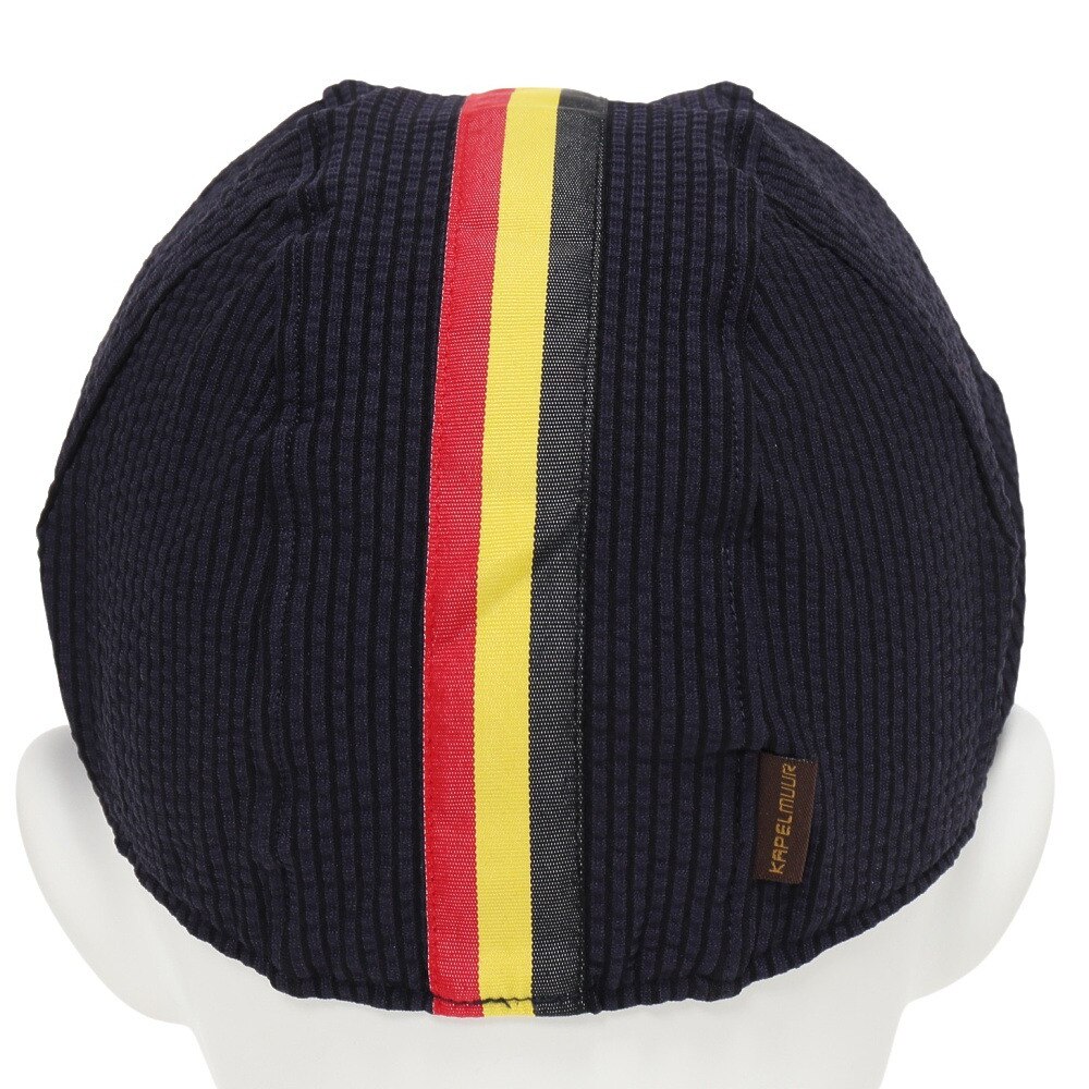 カペルミュール（KAPELMUUR）（メンズ）サイクルキャップ ストライプ ネイビー×ブラック kpcap1016