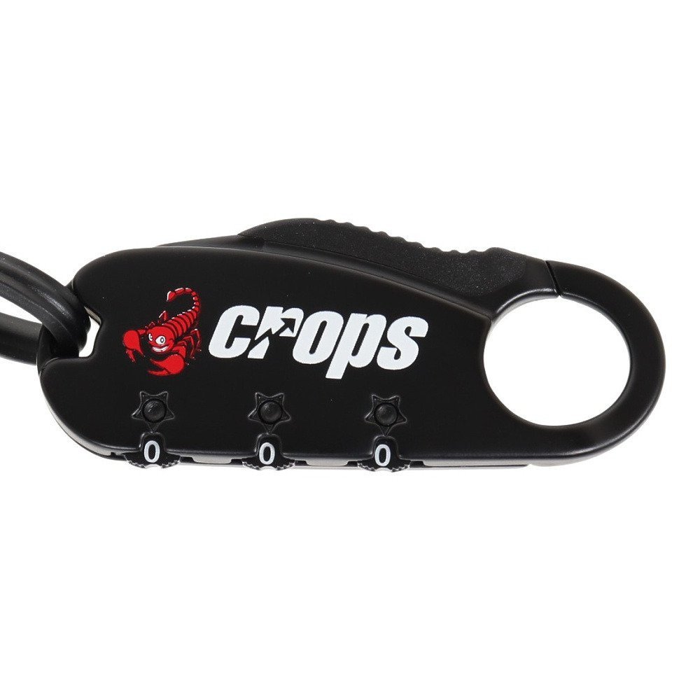 クロップス（CROPS）（メンズ、レディース）Q-BIRO mini キューバイロミニ SPD04-BR90-01 ブラック 自転車 ワイヤーロック 鍵 ダイヤル式 防犯