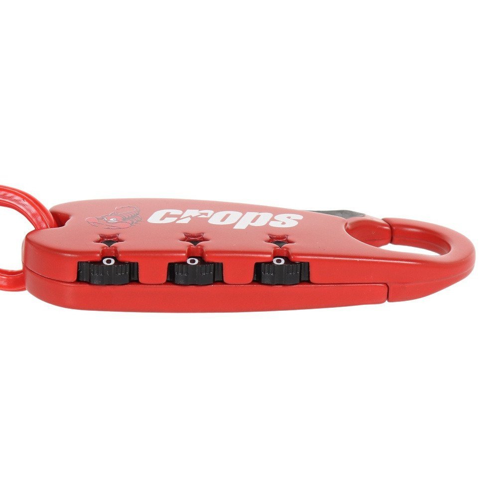 クロップス（CROPS）（メンズ、レディース）自転車 ワイヤーロック ダイヤル式 Q-BIRO mini キューバイロミニ SPD04-BR90-04 レッド カラビナ 形状記憶ケーブル