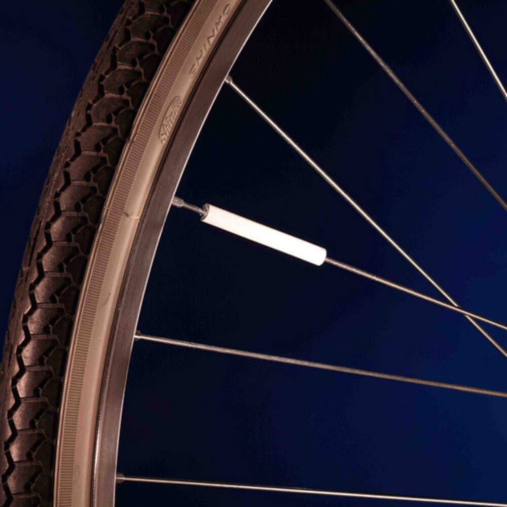 カワスミ（メンズ、レディース）自転車用反射スポーク 夜間用 シルバー スポピカ 6本セット KW SP601