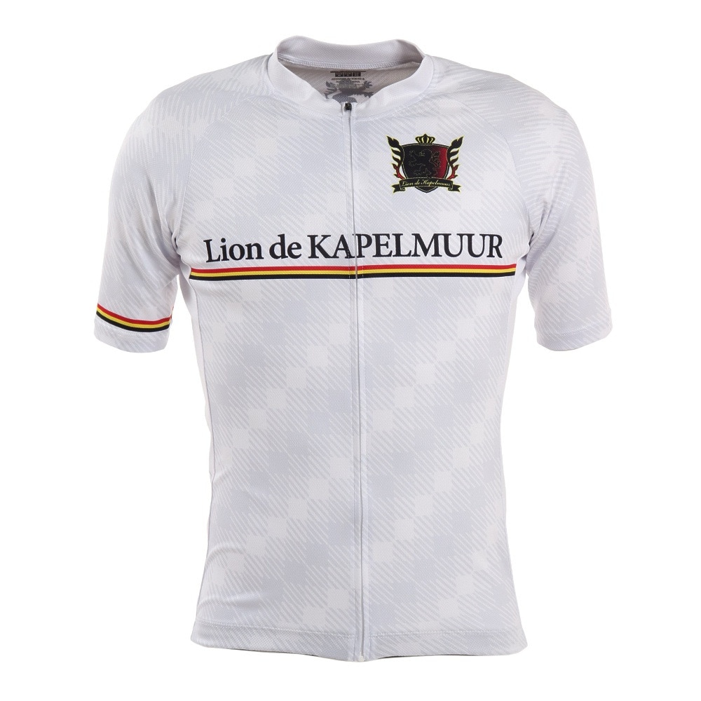 カペルミュール（KAPELMUUR）（メンズ）半袖ジャージ チェッカープリント ホワイト lihs1001