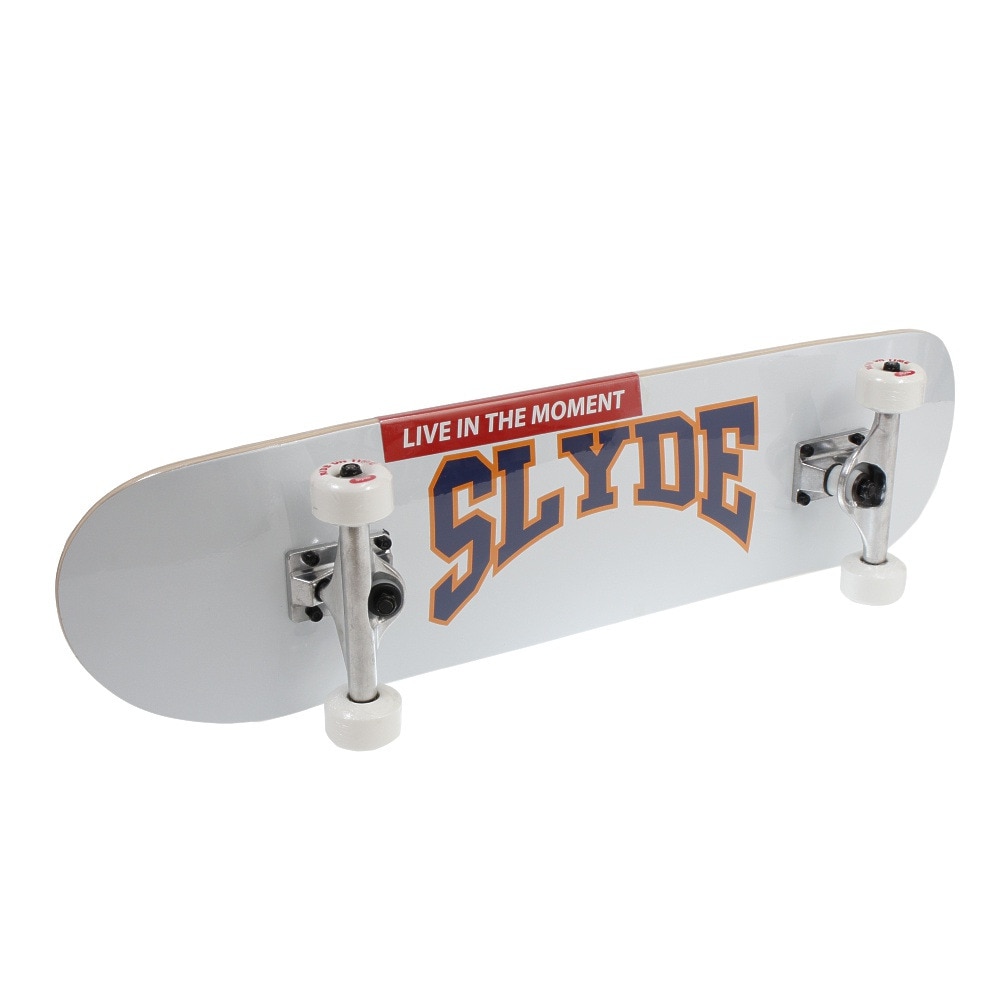 スライド（SLYDE）（メンズ、レディース）スケートボード スケボー 8インチ SL-SKD-301-WHT/BLU ホワイト コンプリート 完成品 セット【ラッピング不可商品】