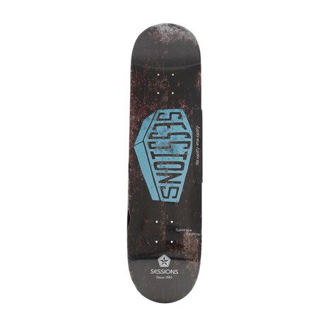 セッションズ（SESSIONS）（メンズ、レディース）スケートボード デッキ COFFIN 208133 BLK/BLU スケボー デッキ 7.75インチ