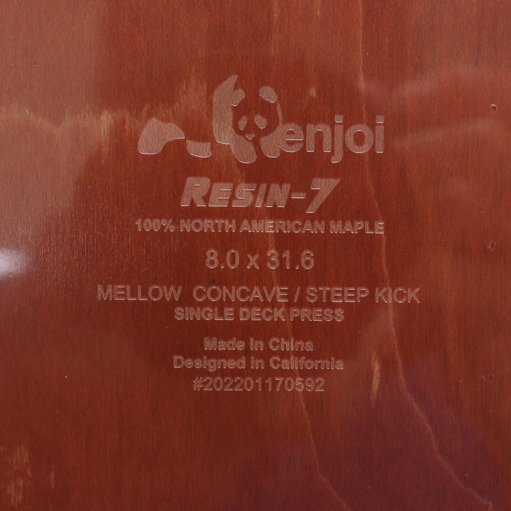 エンジョイ（enjoi）（メンズ、レディース）Specturm RESIN-7 スケートボード 8.0インチ 101014000101 ブラック スケボー コンプリート 完成品