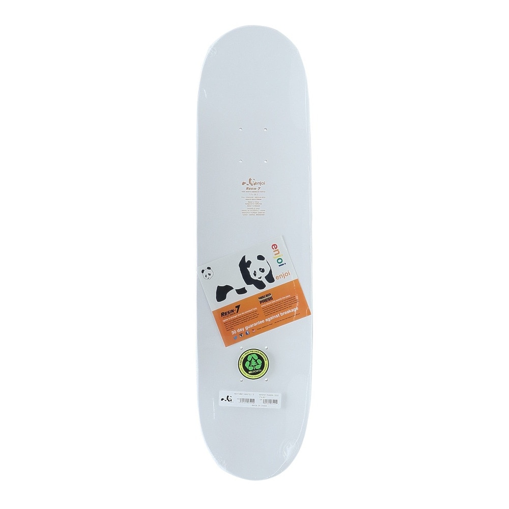 エンジョイ（enjoi）（レディース、キッズ）Whitey Panda Logo Yth スケートボード 7.5インチ 101014000101 ホワイト スケボー デッキのみ