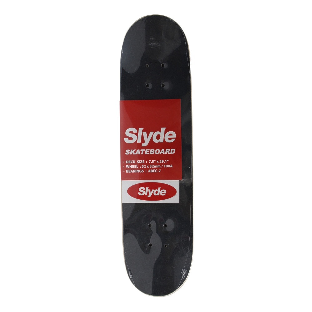 スライド（SLYDE）（キッズ）スケートボード スケボー 7.5インチ SL-SKD-103-BLK/WHT チェッカー柄 コンプリート 完成品 セット【ラッピング不可商品】