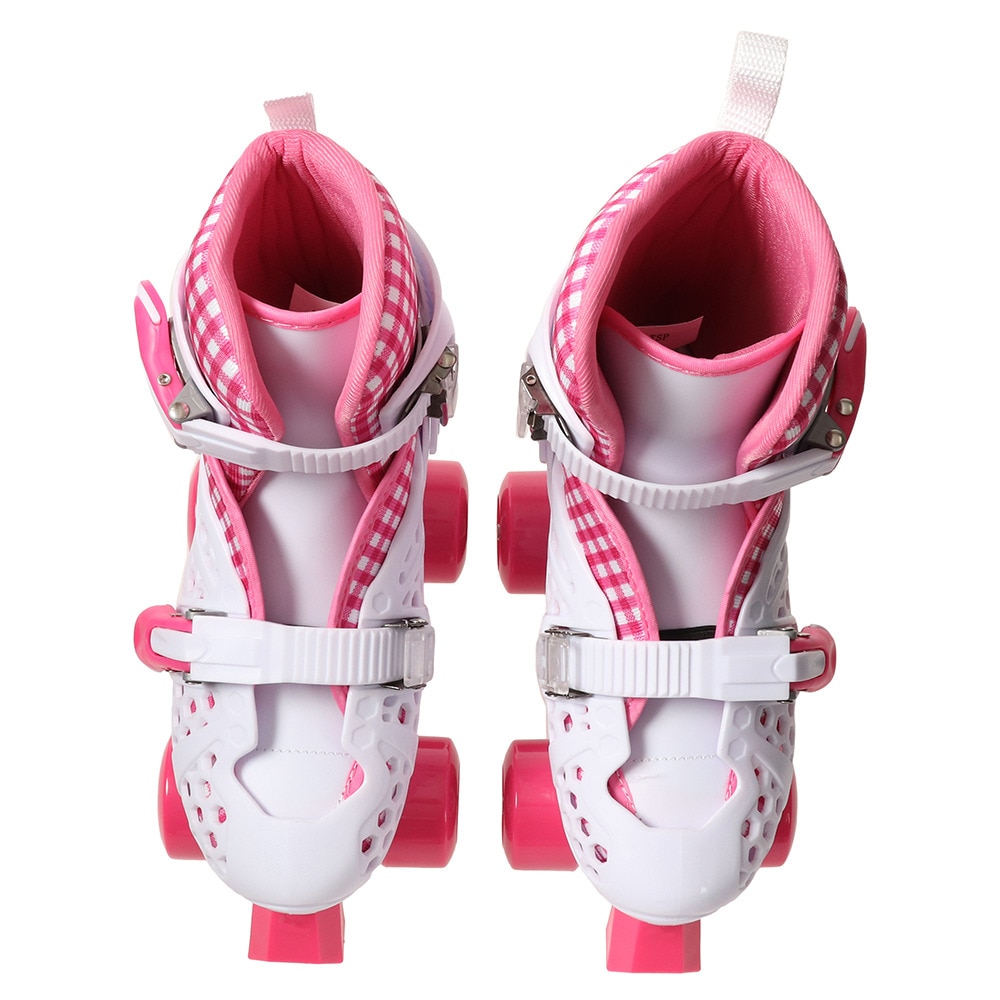東方興産（キッズ）インラインスケート ジュニア 子供 アジャスタブルローラースケート コンボセット QR630CWH ピンク ホワイト