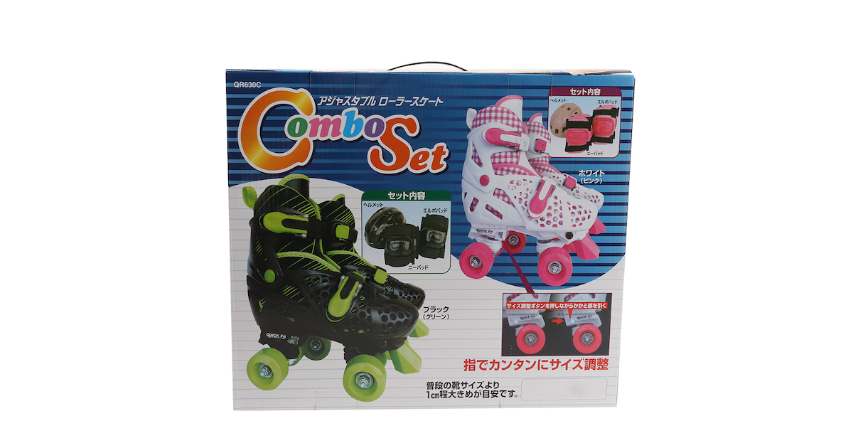 ジュニア アジャスタブルローラースケート コンボセット Qr630cwh 東方興産 スーパースポーツゼビオ