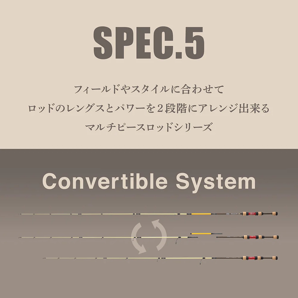 ルースター ギア マーケット（ROOSTER GEAR MARKET）（メンズ、レディース）RGM SPEC.5 50-56S 160025020110 マルチピースロッド 釣り竿