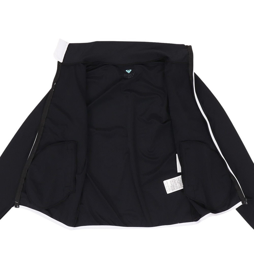 ロキシー（ROXY）（キッズ）ラッシュガード 長袖 フードなし UVカット 子供 ジュニア ミニラッシュジップスタンド 130~150cm 23SUTLY232632YBLK
