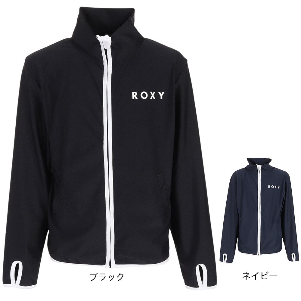 ロキシー（ROXY）（キッズ）ラッシュガード 長袖 フードなし UVカット 子供 ジュニア ミニラッシュジップスタンド 23SUTLY232632YNVY