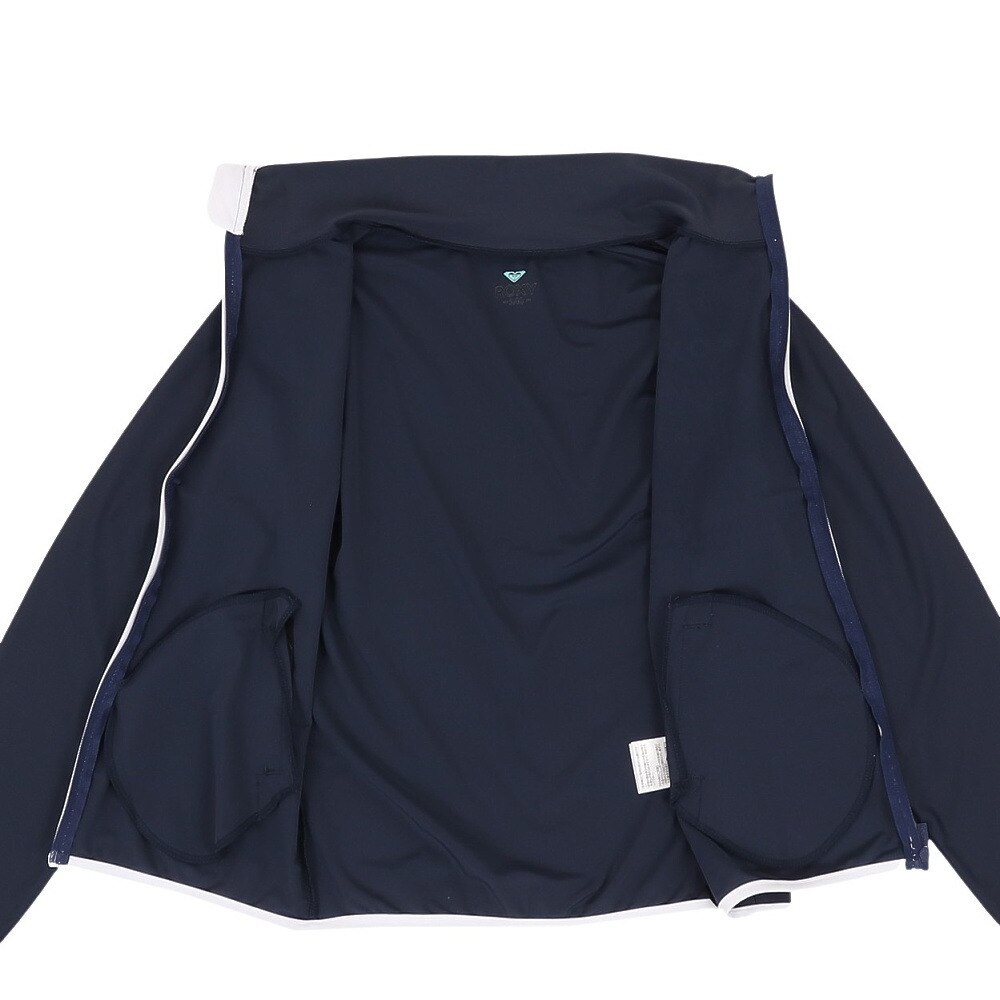 ロキシー（ROXY）（キッズ）ラッシュガード 長袖 フードなし UVカット 子供 ジュニア ミニラッシュジップスタンド 23SUTLY232632YNVY