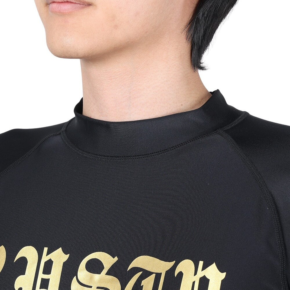 ラスティ（RUSTY）（メンズ）箔プリント 長袖ラッシュガード 918460BKG