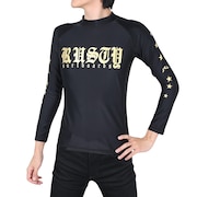 (メンズ)箔プリント 長袖ラッシュガード 918460BKG