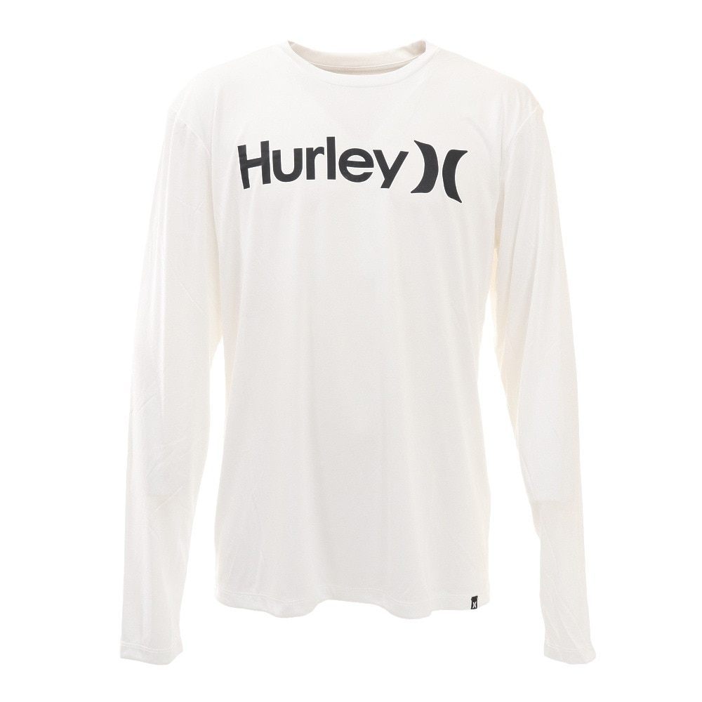 ハーレー（HURLEY）（メンズ）ラッシュガード 長袖 ロングスリーブ ONE AND ONLY RG2100006-WHT ホワイト UVカット 水陸両用 紫外線対策 UPF50+