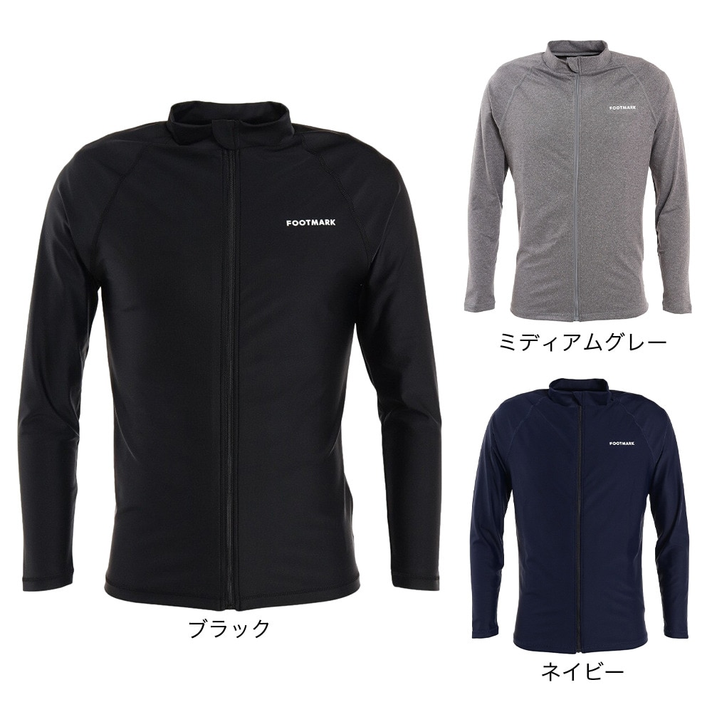 フットマーク（FOOTMARK）（メンズ）ラッシュガード 長袖 フルジップ UVカット UPF50+ 紫外線対策 0242301NVY
