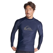 クイックシルバー（Quiksilver）（メンズ）ラッシュガード 長袖 ロングスリーブ ネイビー UVカット UPF50+ 紫外線対策 ALL TIME QQLY221051 NVY1