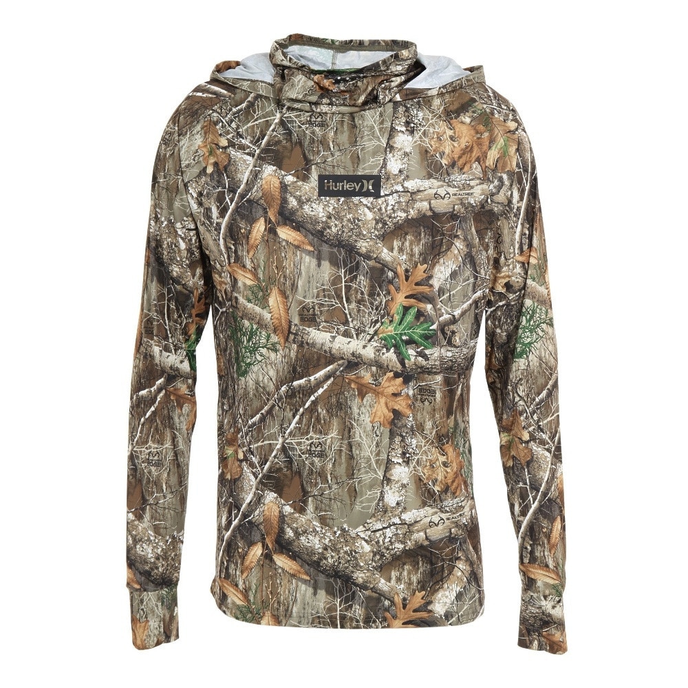 ハーレー（HURLEY）（メンズ）ラッシュガード 長袖 フーディ パーカー メンズ QD REALTREE フーディ 22 CU3956-256  UVカット 紫外線対策 UPF50+ マリン、ウィンタースポーツ用品はヴィクトリア
