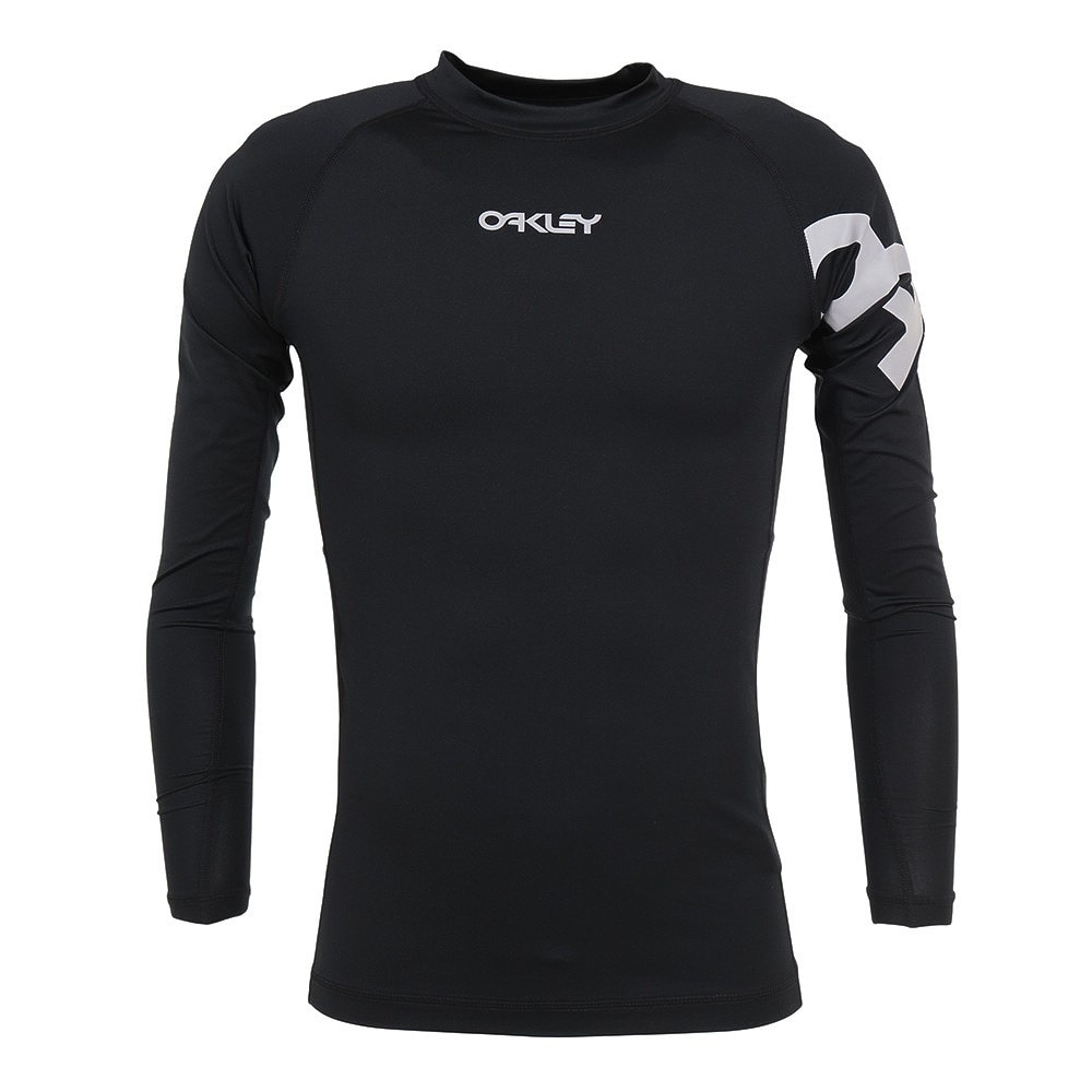 オークリー（OAKLEY）（メンズ）UPF50+ 吸汗速乾 4Way ストレッチ ラッシュガード 長袖 プレッシャー 23.0 FOA405175-02E ブラック