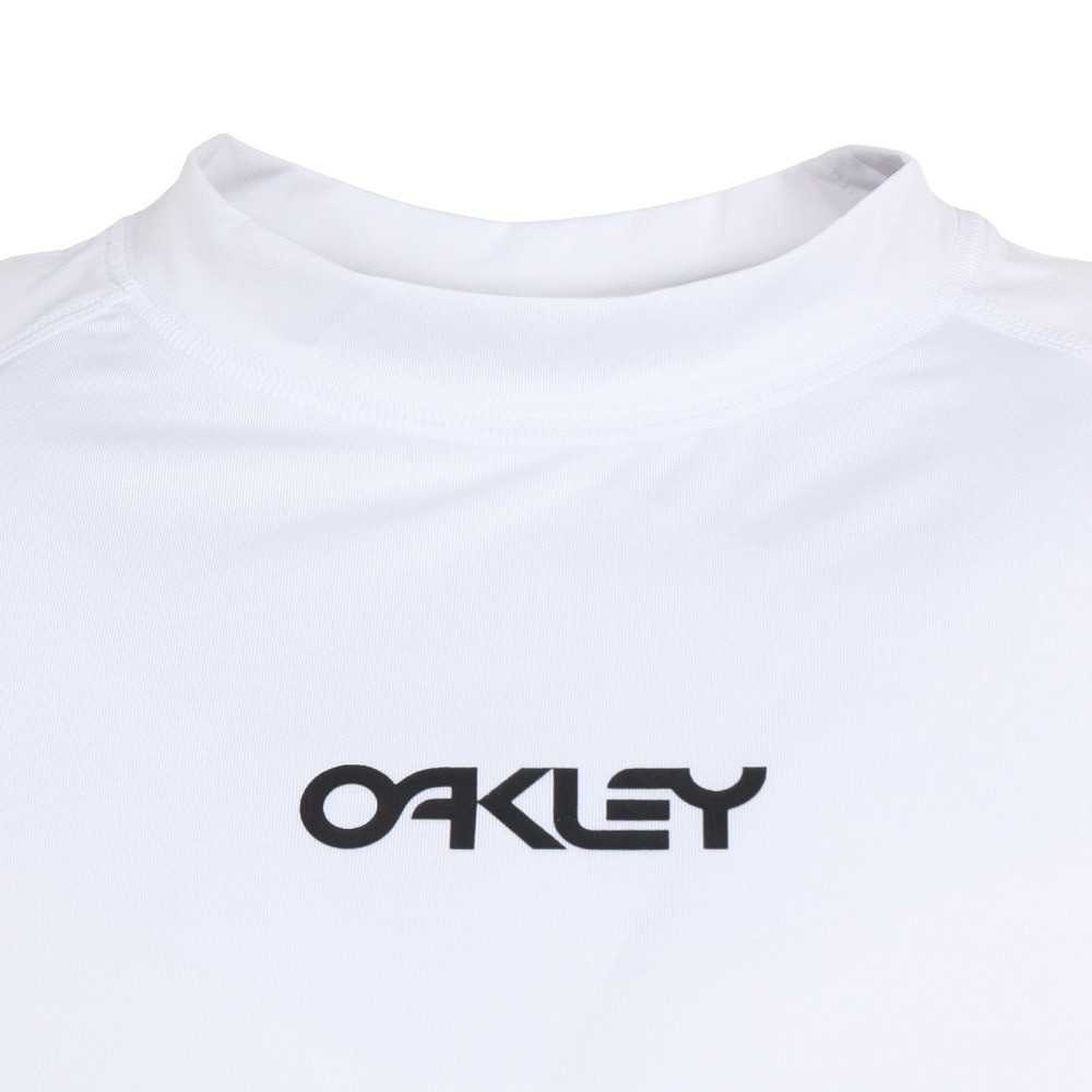 オークリー（OAKLEY）（メンズ）UPF50+ 吸汗速乾 4Way ラッシュガード 長袖 プレッシャー 23.0 FOA405175-100 ホワイト