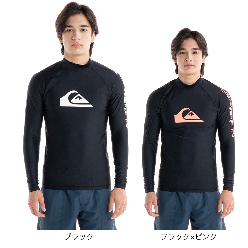 クイックシルバー（Quiksilver）（メンズ）ラッシュガード 長袖 UVカット UPF50+ 水陸両用 ALL TIME LR 23SP QLY231021 BLK1 ブラック