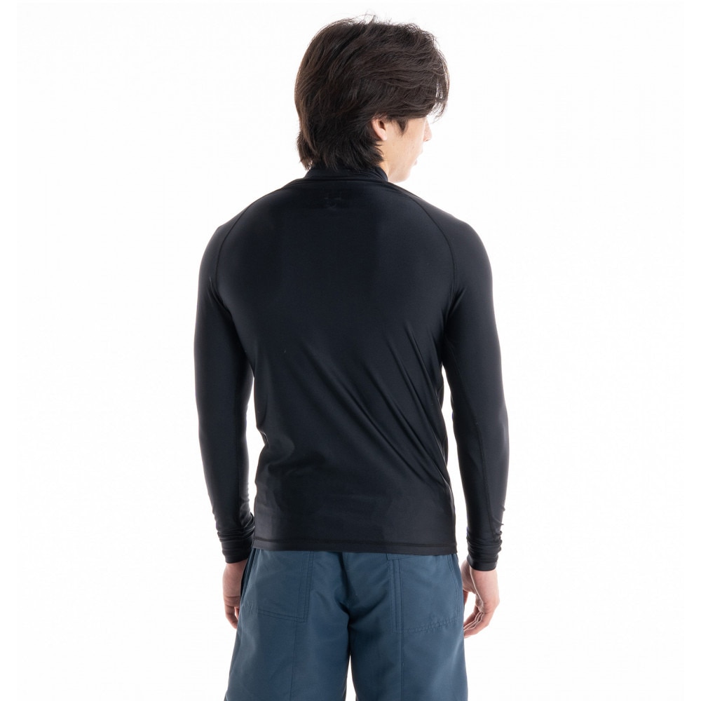 クイックシルバー（Quiksilver）（メンズ）ラッシュガード 長袖 UVカット UPF50+ 水陸両用 ALL TIME LR 23SP QLY231021 BLK2 ブラック×ピンク