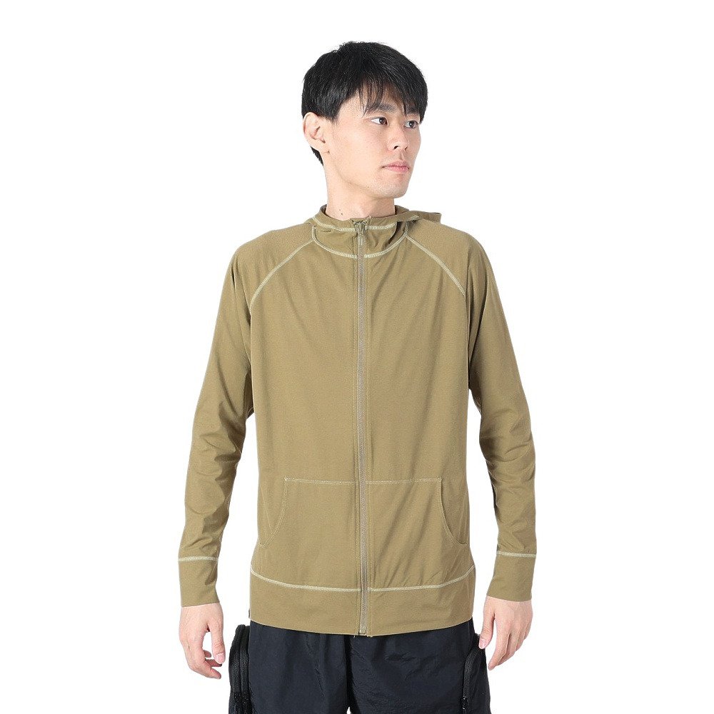 フットマーク（FOOTMARK）（メンズ）ラッシュガード 長袖 パーカー フルジップ UVカット 防虫&吸水速乾 NATURAL 3100103-244