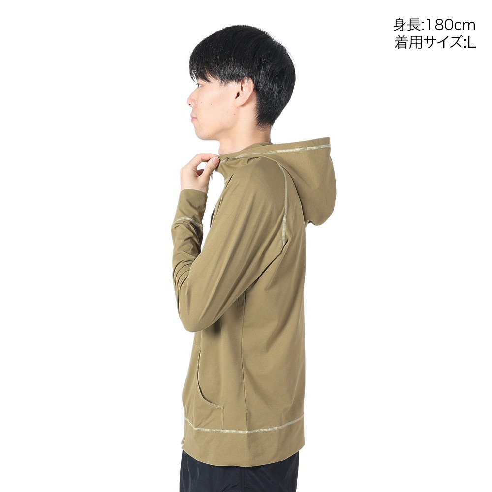 フットマーク（FOOTMARK）（メンズ）ラッシュガード 長袖 パーカー フルジップ UVカット 防虫&吸水速乾 NATURAL 3100103-244