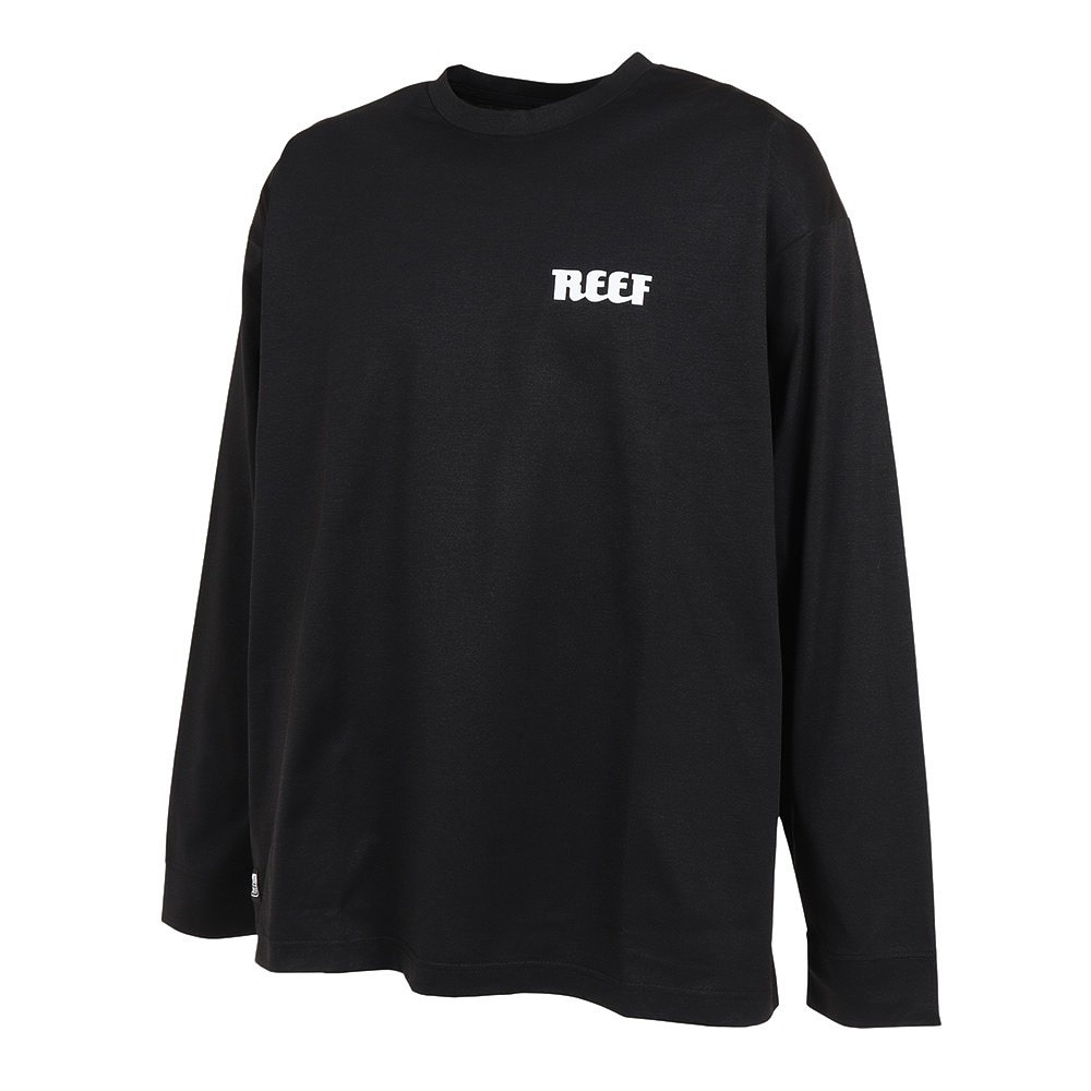 リーフ（REEF）（メンズ）ラッシュガード ロゴ ラッシュ ロングスリーブ Tシャツ RFTEM2320 BLK Lサイズ 長袖