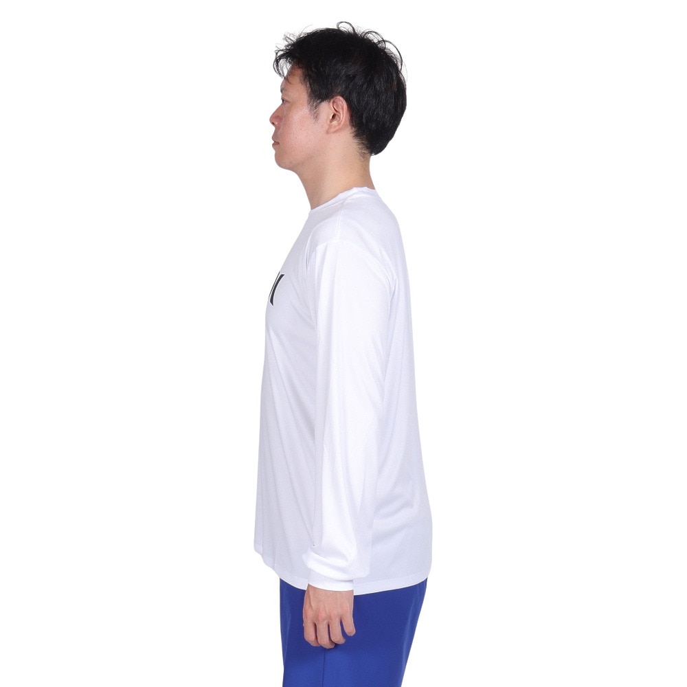 ハーレー（HURLEY）（メンズ）UPF50+ 軽量 速乾 ストレッチ ラッシュガード 長袖 RASH ONE AND ONLY MRG2310033-WHT