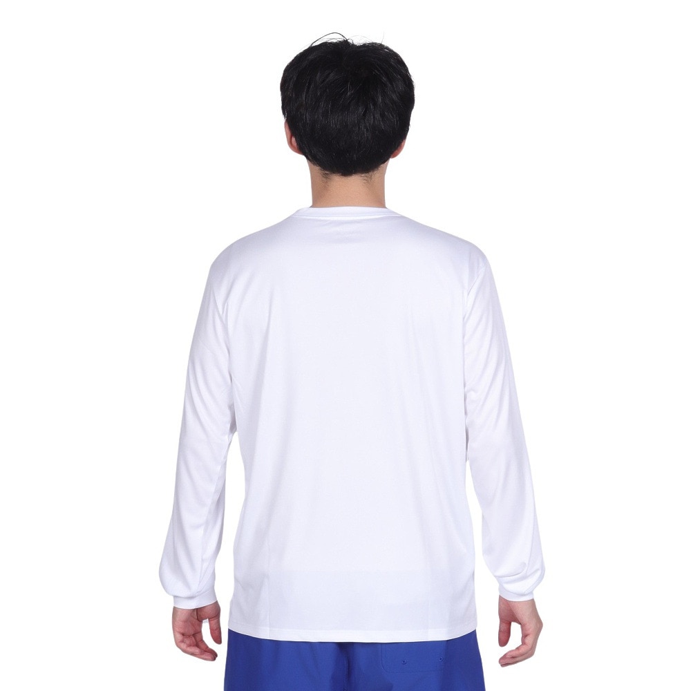 ハーレー（HURLEY）（メンズ）UPF50+ 軽量 速乾 ストレッチ ラッシュガード 長袖 RASH ONE AND ONLY MRG2310033-WHT