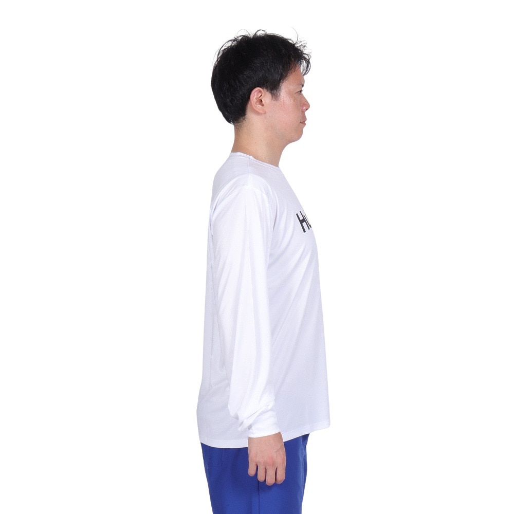 ハーレー（HURLEY）（メンズ）UPF50+ 軽量 速乾 ストレッチ ラッシュガード 長袖 RASH ONE AND ONLY MRG2310033-WHT