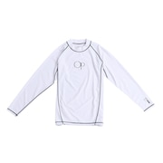 (メンズ)ラッシュガード 長袖 ロゴ UVカット 大きいサイズ 5134802WHT