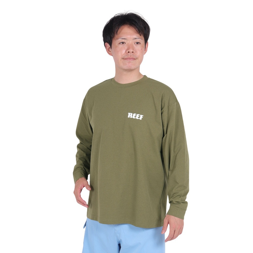 リーフ（REEF）（メンズ）ラッシュガード 長袖 ロゴ ラッシュ長袖Tシャツ RFTEM2320-OLV