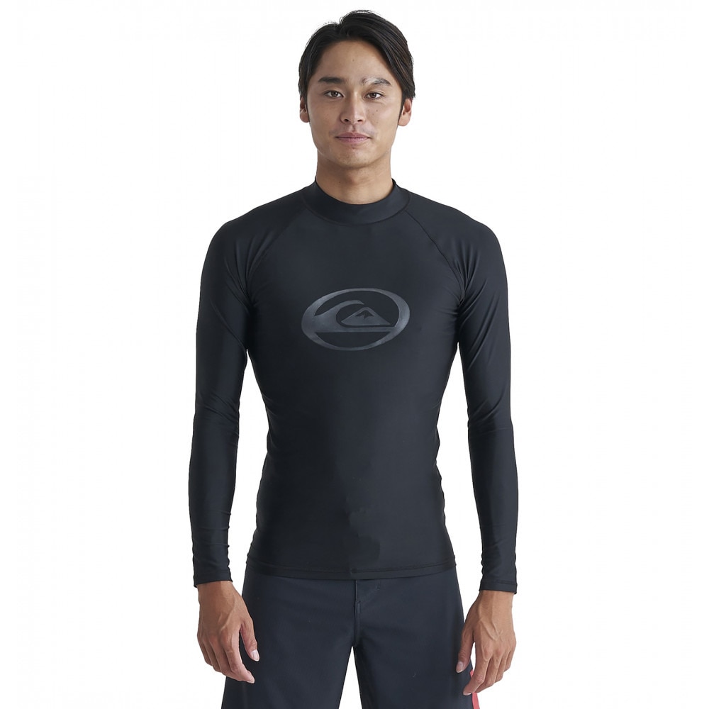 クイックシルバー（Quiksilver）（メンズ）ラッシュガード 長袖 UVカット 速乾 SATURN LR 24SP QLY241023 BLK2