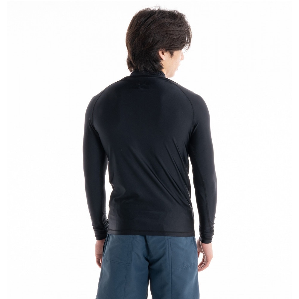 クイックシルバー（Quiksilver）（メンズ）ラッシュガード 長袖 UVカット UPF50+ 水陸両用 ALL TIME LR QLY231021 BLK2 ブラック×ピンク